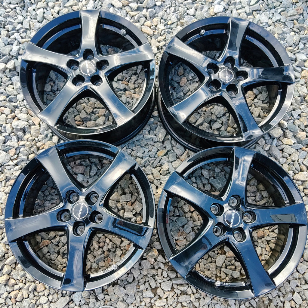 4x Alufelge 17 Zoll 7.0" 5x114.3 50ET Glanz Schwarz KBA48362 Hyundai I Rim Wheel FEL6592339461um
