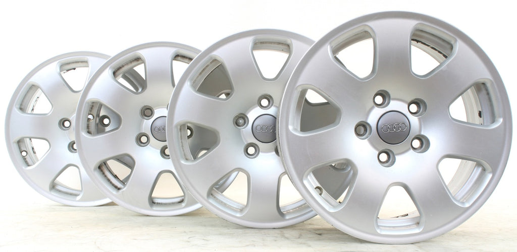 4x Alufelge 15 Zoll 7.0" 5x112 39ET Silber Audi Rim Wheel