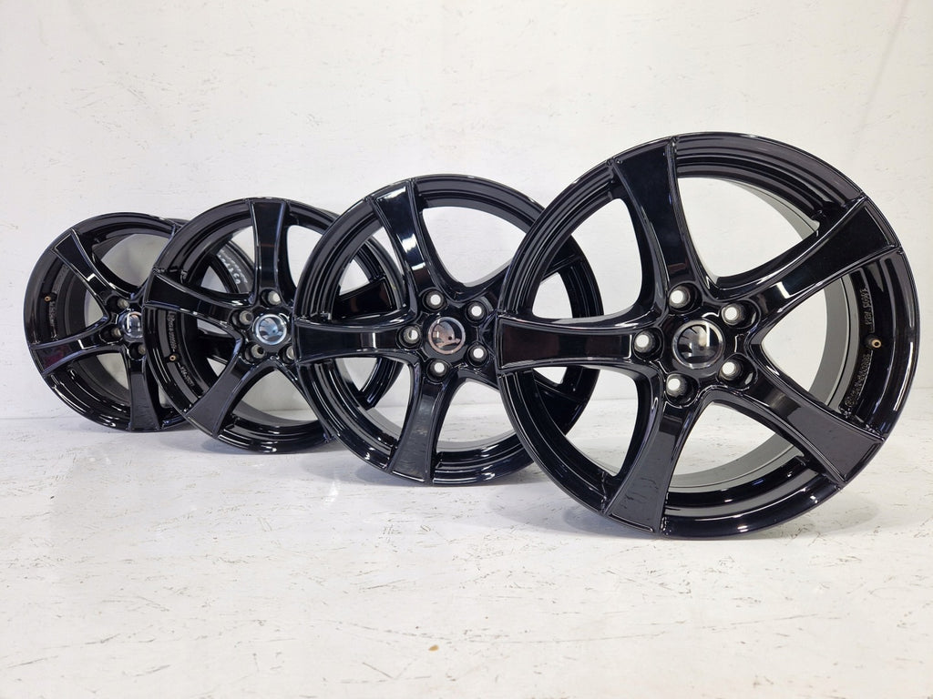4x Alufelge 17 Zoll 6.0" 5x112 48ET Glanz Schwarz KBA50397 Skoda I Rim Wheel FEL4066000880qc