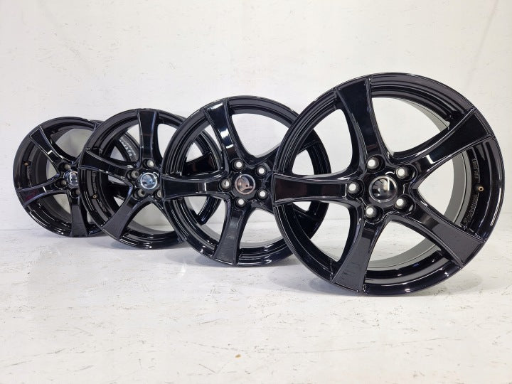 4x Alufelge 17 Zoll 6.0" 5x112 48ET Glanz Schwarz KBA50397 Skoda I Rim Wheel FEL4066000880qc