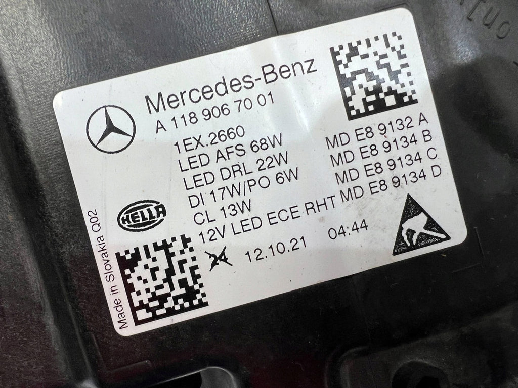 Frontscheinwerfer Mercedes-Benz Cla A1189067001 Full LED Rechts Headlight SCH4901507463lp