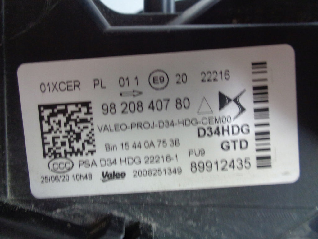 Frontscheinwerfer Citroën Ds3 9820840780 Full LED Links Scheinwerfer Headlight SCH5948983444gi