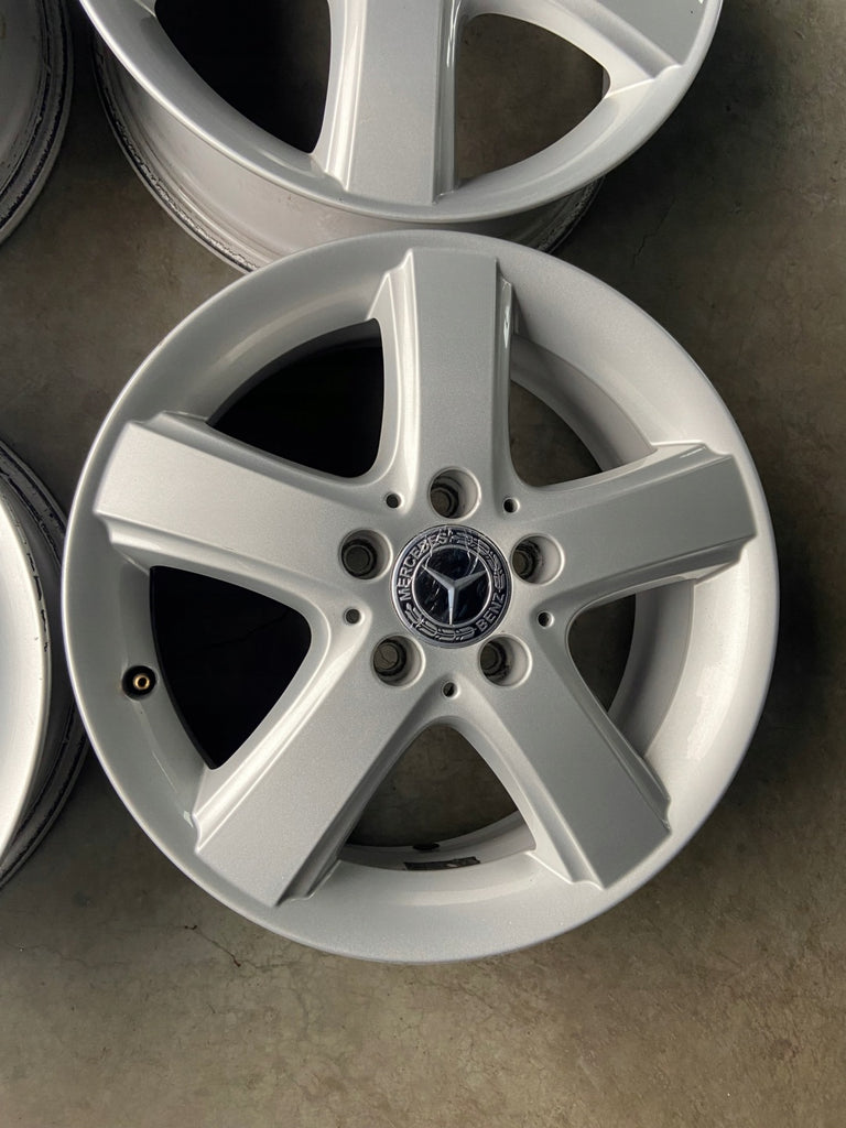 4x Alufelge 16 Zoll 6.0" 5x112 46ET Glanz Silber A1694010302 Mercedes-Benz Mb FEL1375499739zg