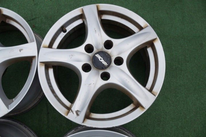 4x Alufelge 16 Zoll 6.5" 5x112 35ET Glanz Silber Audi Alhambra I Sharan FEL9799827011kw
