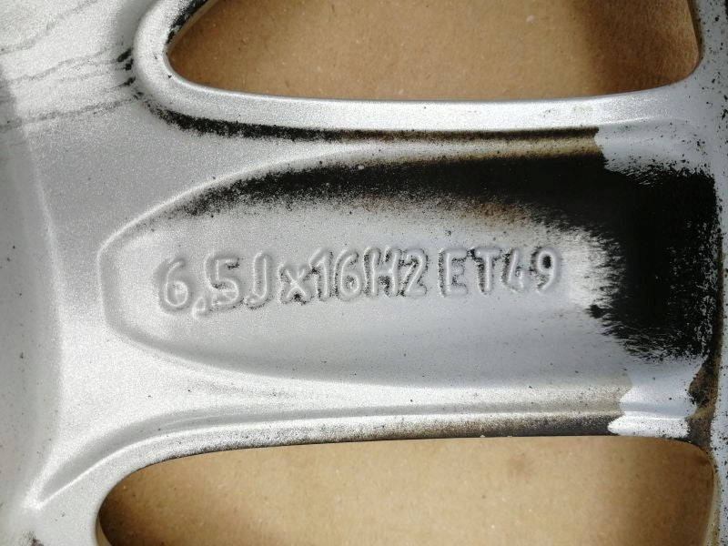 1x Alufelge 16 Zoll 6.5" 5x112 49ET Glanz Silber A2464010202 Mercedes-Benz FEL8732711394xi