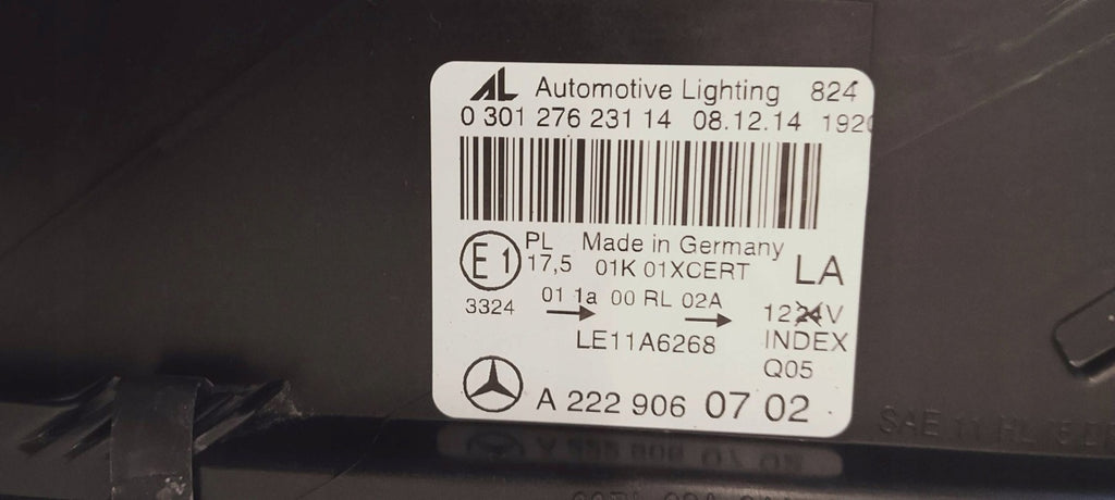 Frontscheinwerfer Mercedes-Benz W222 030127623114 A2229060702 Links Headlight SCH2289665223ut