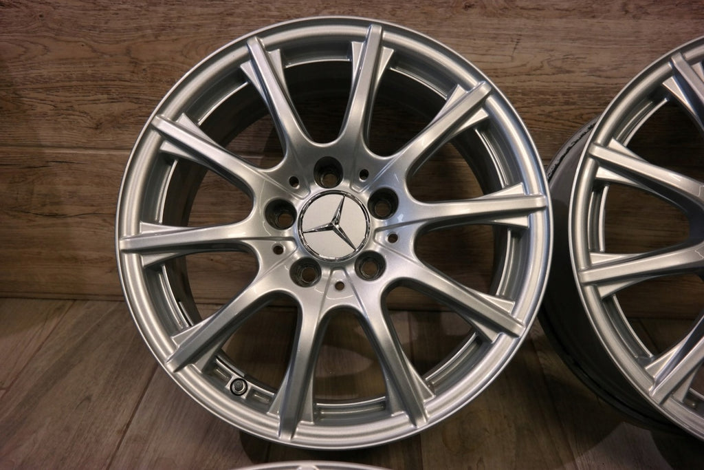 4x Alufelge 16 Zoll 6.5" 5x112 38ET Glanz Silber A2054012400 Mercedes-Benz W205