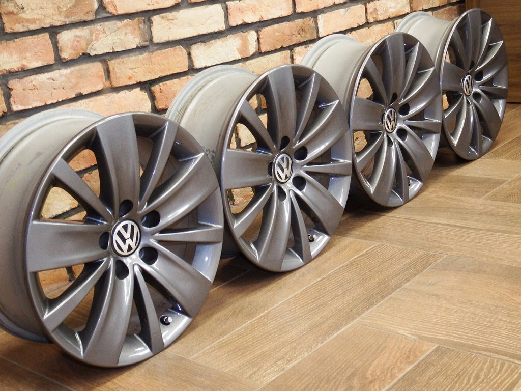 4x Alufelge 16 Zoll 6.5" 5x112 33ET Glanz Grau VW Sharan Rim Wheel FEL1255411742fl