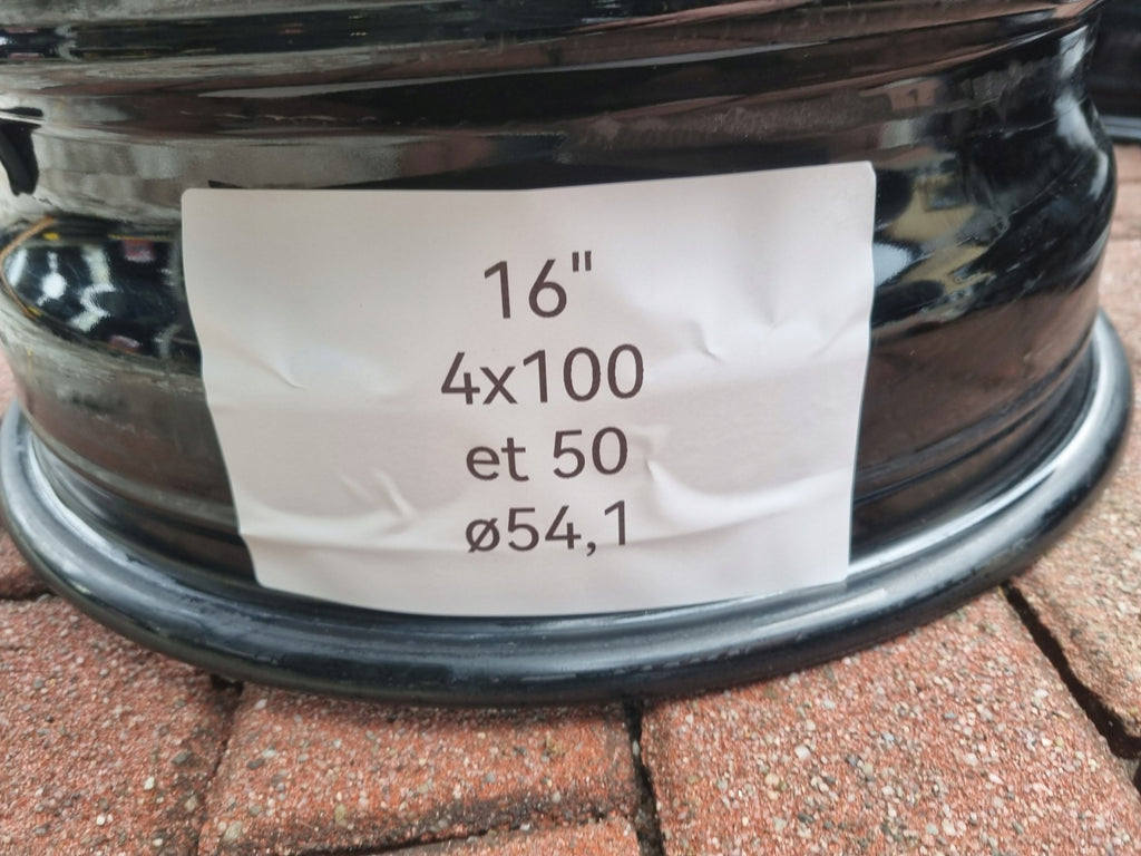 4x Alufelge 16 Zoll 6.0" 4x100 50ET Glanz Silber Rim Wheel FEL5296557907fn