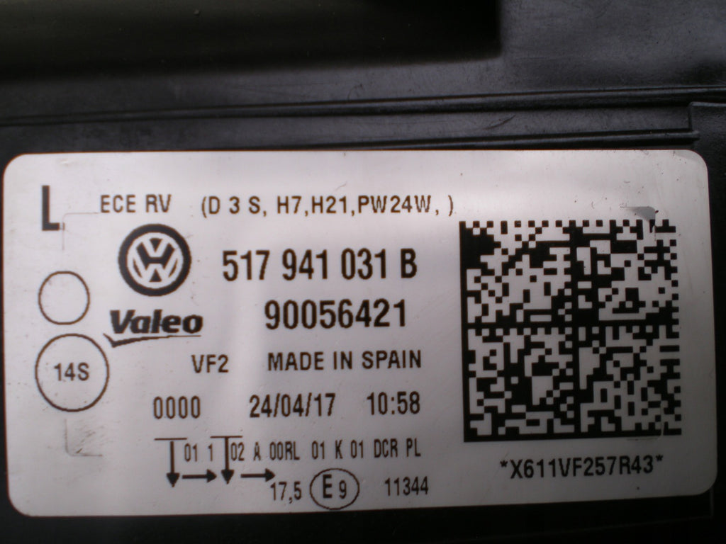 Frontscheinwerfer VW Golf Sportsvan 517941031B Links Scheinwerfer Headlight SCH9914513441vf