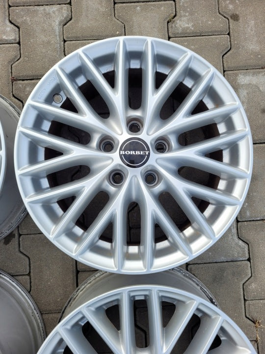 4x Alufelge 16 Zoll 7.0" 5x112 38ET Silber 8103702 Rim Wheel FEL7204241420oh