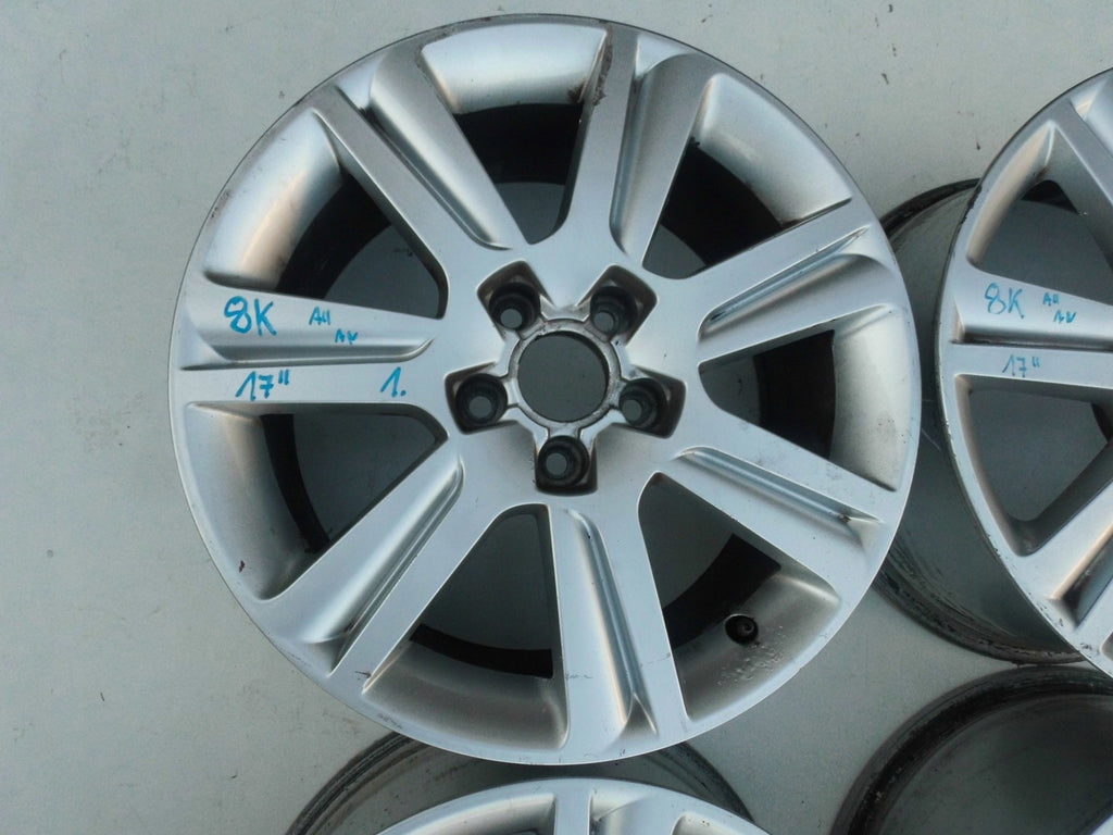 4x Alufelge 17 Zoll 7.5" 5x112 45ET Glanz Silber 8K0601025B Audi A4 B8 Rim Wheel