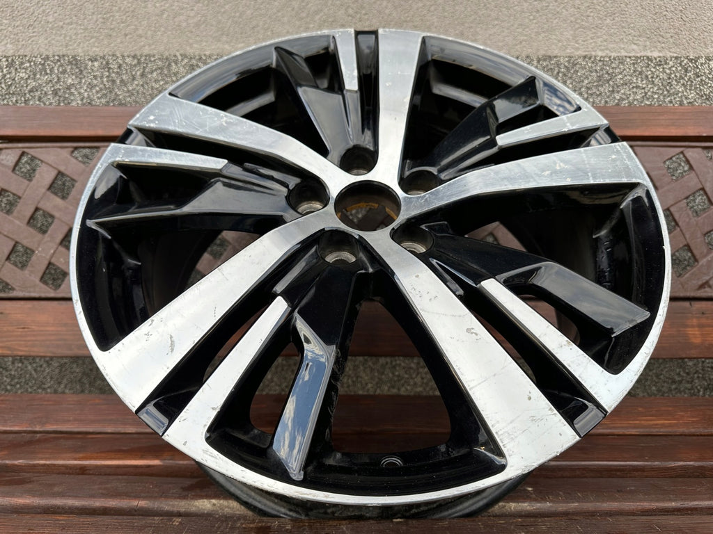 1x Alufelge 18 Zoll 7.5" 5x108 49ET Glanz Schwarz 9809687377 Peugeot Rim Wheel FEL2973017843vg