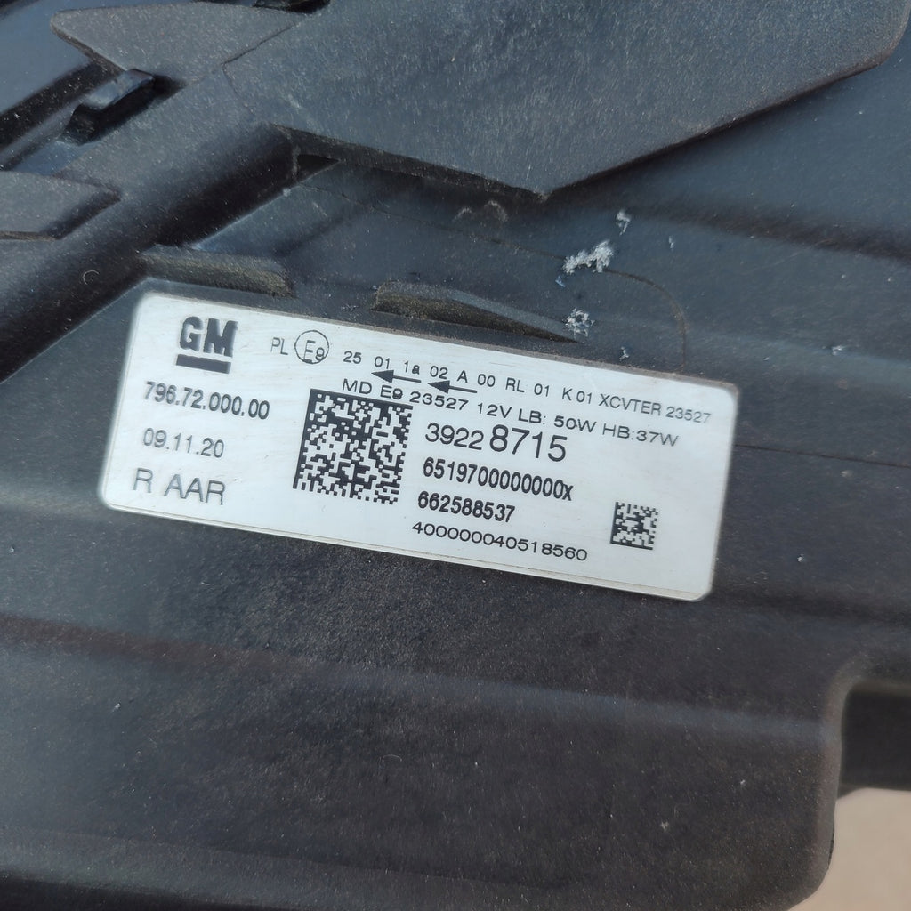 Frontscheinwerfer Opel Astra 39228715 Full LED Rechts Scheinwerfer Headlight