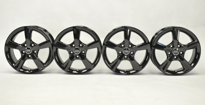 1x Alufelge 16 Zoll 6.0" 5x112 48ET Glanz Schwarz 8V0071496 Audi A3 Rim Wheel FEL8925701318wl