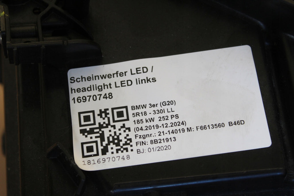 Frontscheinwerfer BMW 3 G21 G20 9481714 9481713 LED Ein Satz Headlight SCH6919894308zd