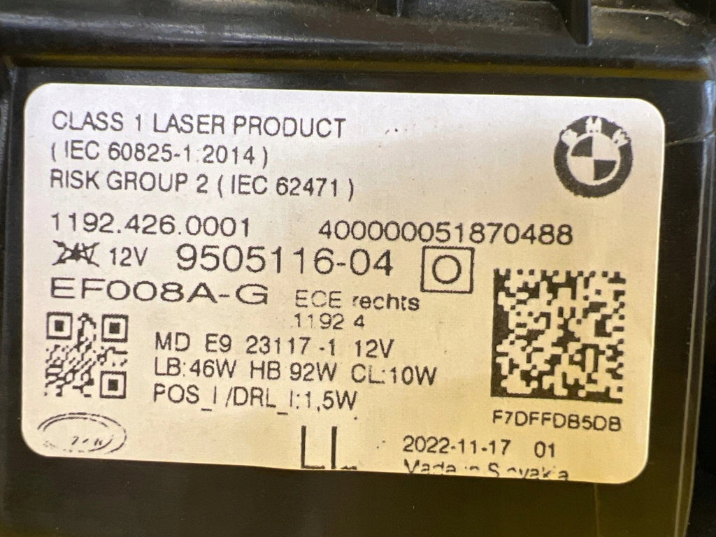 Frontscheinwerfer BMW 4 G22 G82 G23 G26 9505116-04 Laser Rechts Headlight SCH3073969470ao