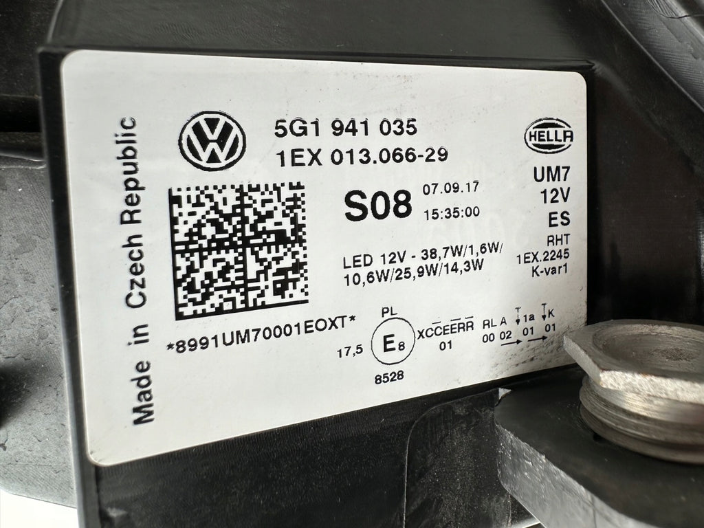 Frontscheinwerfer VW Golf VII 5G1941035 Full LED Links Scheinwerfer Headlight SCH5458517565uv