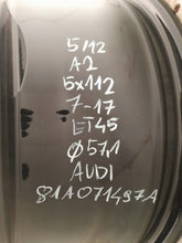 Load image into Gallery viewer, 1x Alufelge 17 Zoll 7.0" 5x112 45ET Glanz Schwarz 81A071497A Audi Rim Wheel FEL2752620575oi
