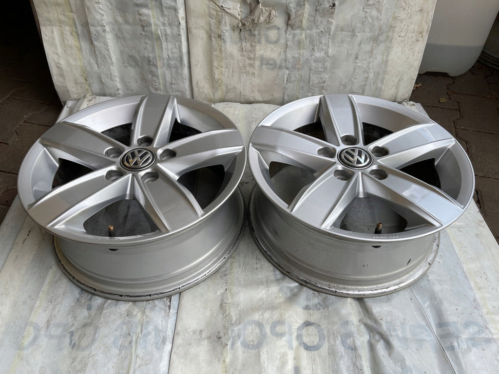 1x Alufelge 15 Zoll 6.0" 5x112 43ET Glanz Silber 5G0071495 Vw Rim Wheel