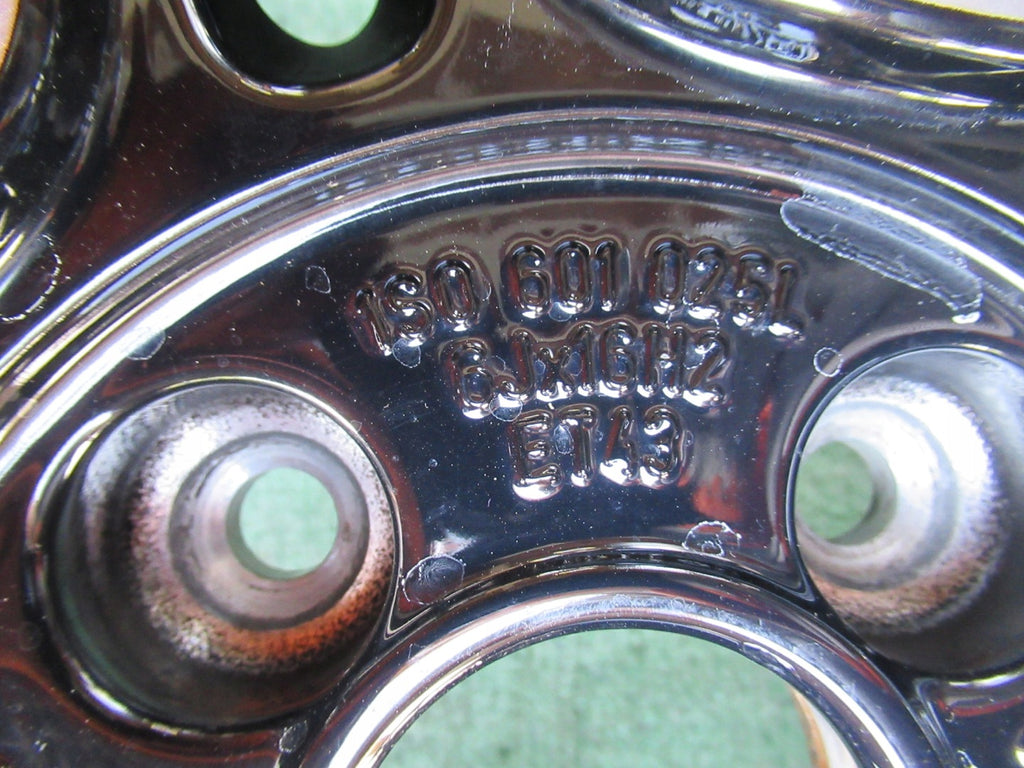 1x Alufelge 16 Zoll 6.0" 4x100 43ET Glanz Schwarz 1S0601025 Skoda Citigo Up!