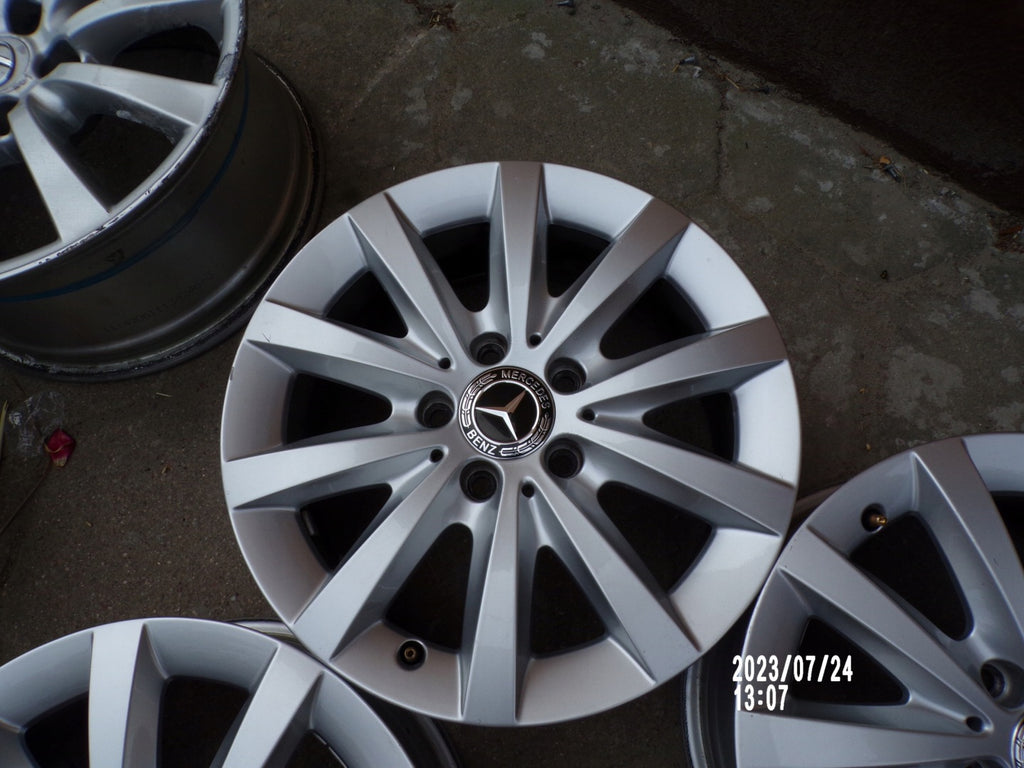 4x Alufelge 16 Zoll 6.5" 5x112 49ET Matt Silber A2464010500 Mercedes-Benz W246 FEL7748670647jk