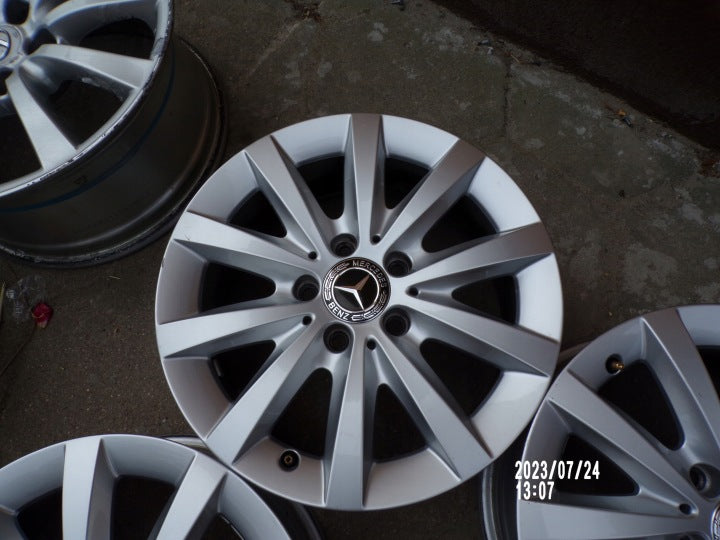 4x Alufelge 16 Zoll 6.5" 5x112 49ET Matt Silber A2464010500 Mercedes-Benz W246 FEL7748670647jk