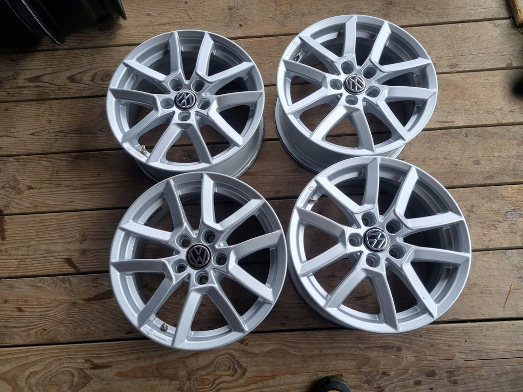 4x Alufelge 16 Zoll 6.5" 5x112 33ET Glanz Silber 124R-000526 Audi Q3 Alhambra FEL2433226798rx