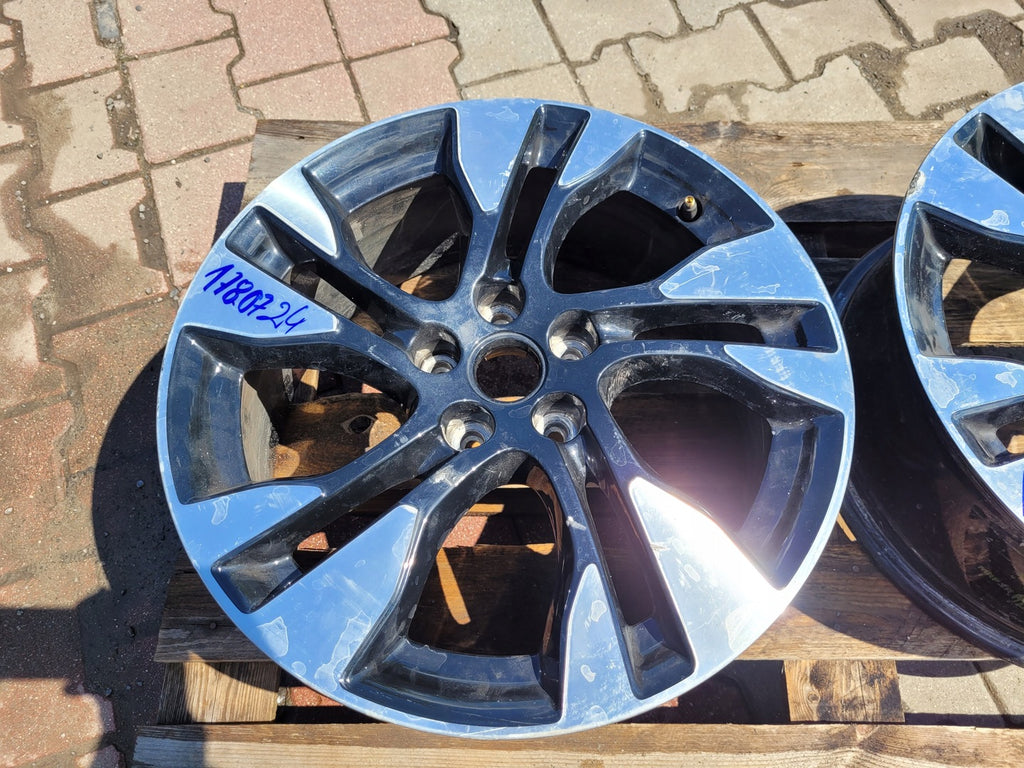 2x Alufelge 18 Zoll 7.5" 5x108 49ET Glanz Schwarz YP00063880 Opel Grandland X