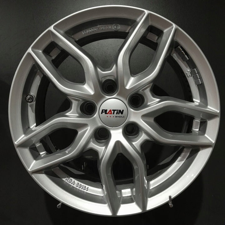 4x Alufelge 16 Zoll 6.5" 5x112 33ET Glanz Silber KBA50154 Audi Q3 Rim Wheel FEL5097724389ax