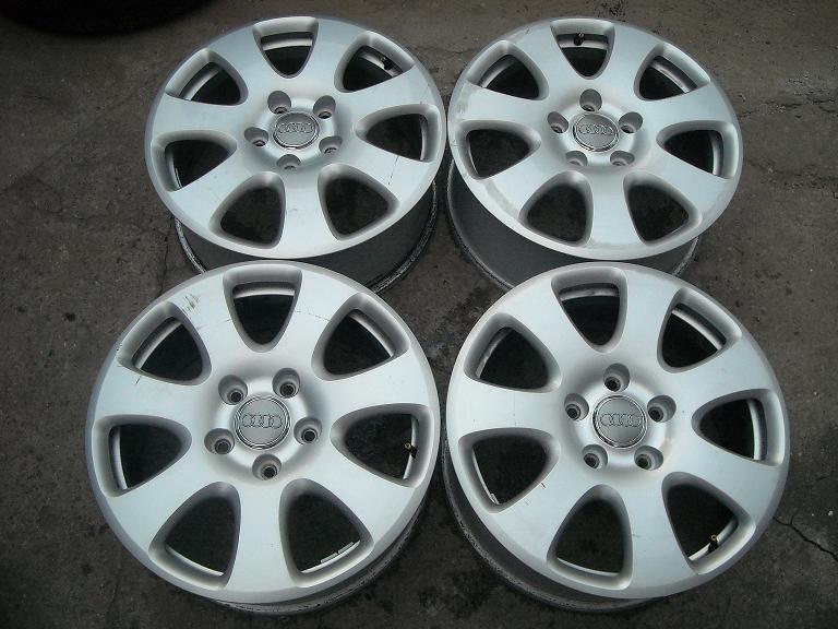 4x Alufelge 18 Zoll 7.5" 5x130 53ET Glanz Silber Audi Rim Wheel