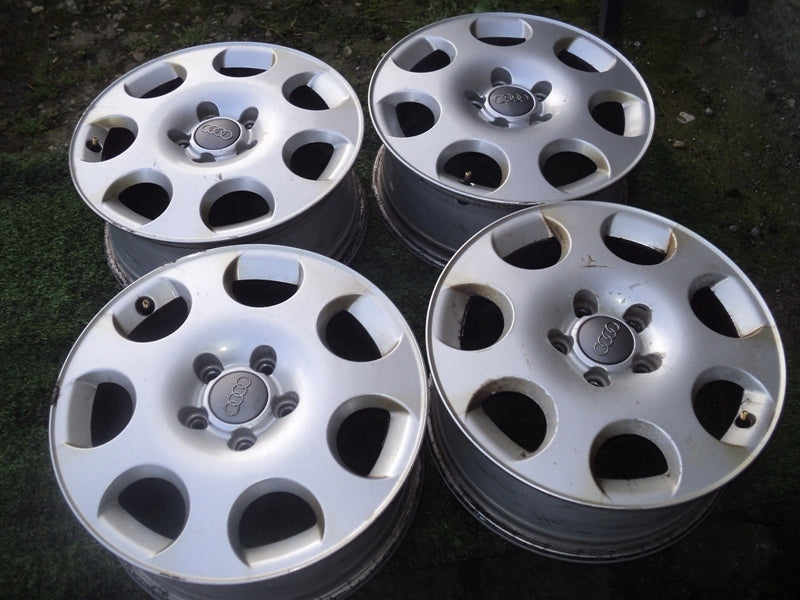 4x Alufelge 16 Zoll 6.5" 5x112 50ET Glanz Weiß Audi Rim Wheel FEL1458480535hu