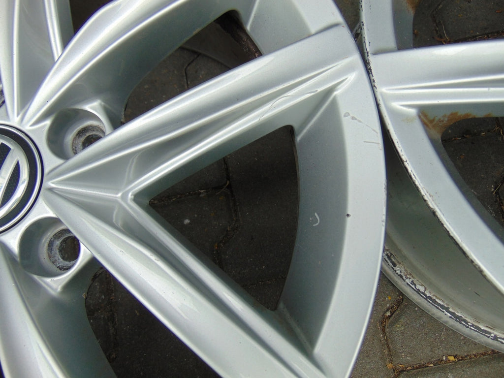 4x Alufelge 16 Zoll 6.5" 5x112 46ET Glanz Silber 5G0601025CS VW Golf VII I FEL9307844790vo