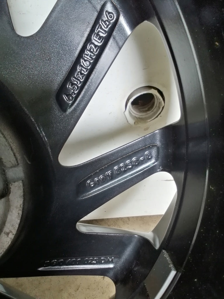 1x Alufelge 16 Zoll 6.5" 5x112 46ET Glanz Schwarz 5G0601025DS VW Golf Rim Wheel FEL1903828577dm