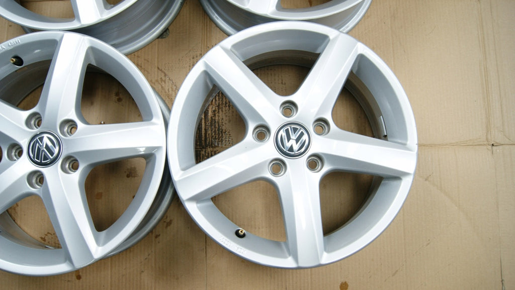 4x Alufelge 16 Zoll 6.0" 5x112 48ET Glanz Silber 5G0077496 VW Golf VII I FEL8580879225ci