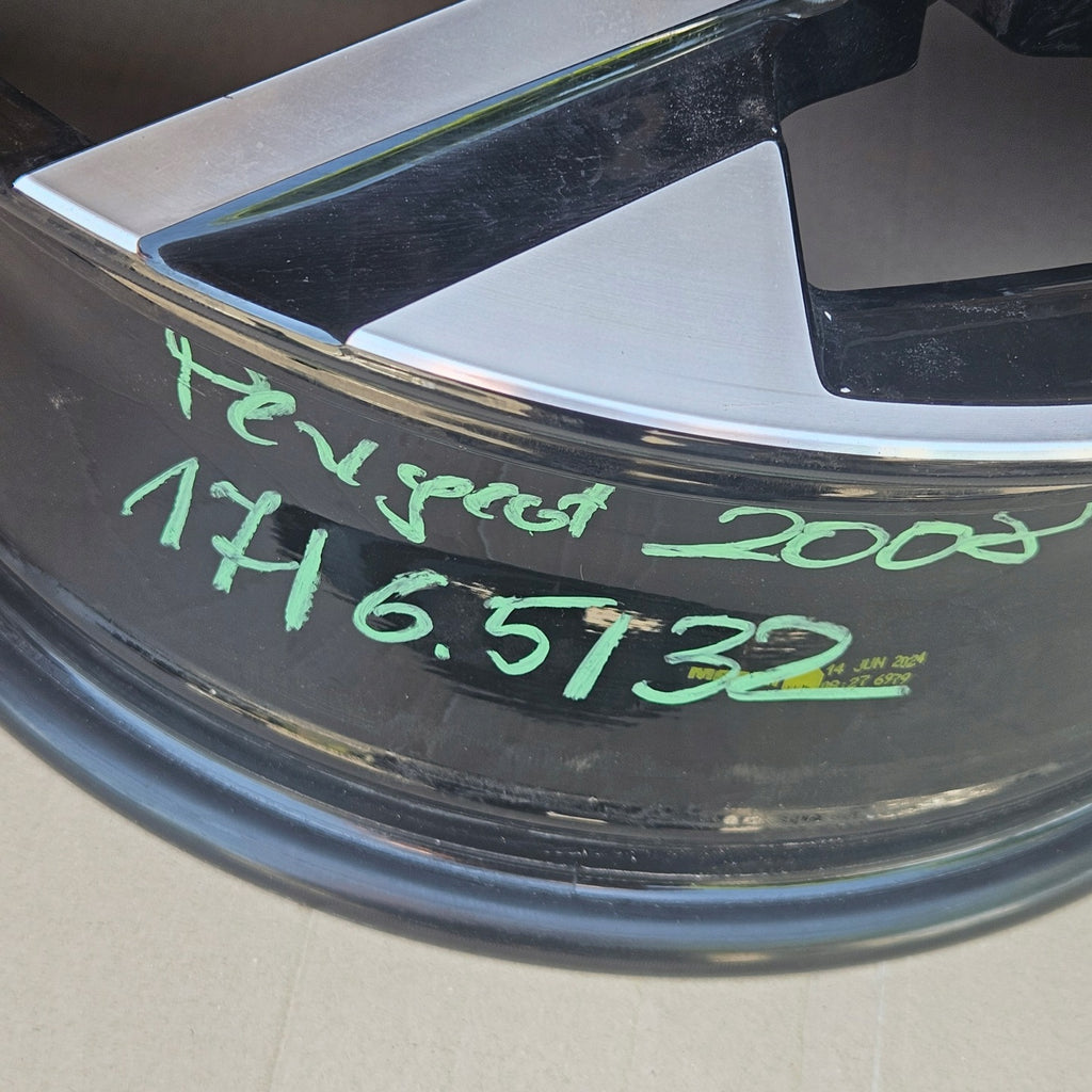 1x Alufelge 17 Zoll 6.5" 4x108 32ET Glanz Schwarz 9849269080 Peugeot II 208 FEL5960555271lu