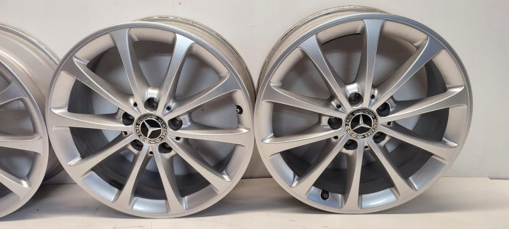 4x Alufelge 17 Zoll 6.5" 5x112 44ET Glanz Silber A1774010300 Mercedes-Benz W247 FEL3955974456wo