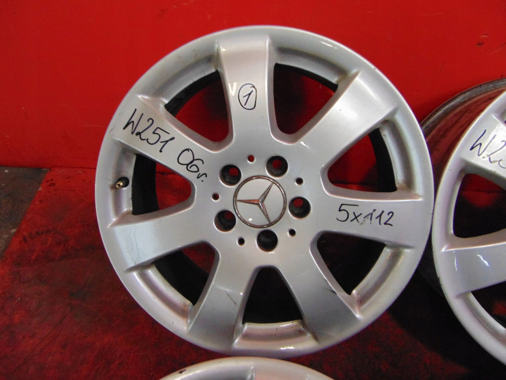 4x Alufelge 17 Zoll 7.5" 5x112 56ET Glanz Silber A2514011002 Mercedes-Benz W251