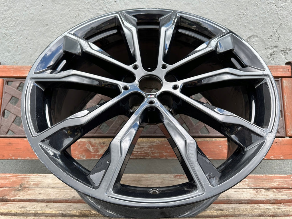 1x Alufelge 20 Zoll 9.5" 5x112 43ET Glanz Schwarz 7916266 BMW X3 G01 G02 FEL6445266936uk