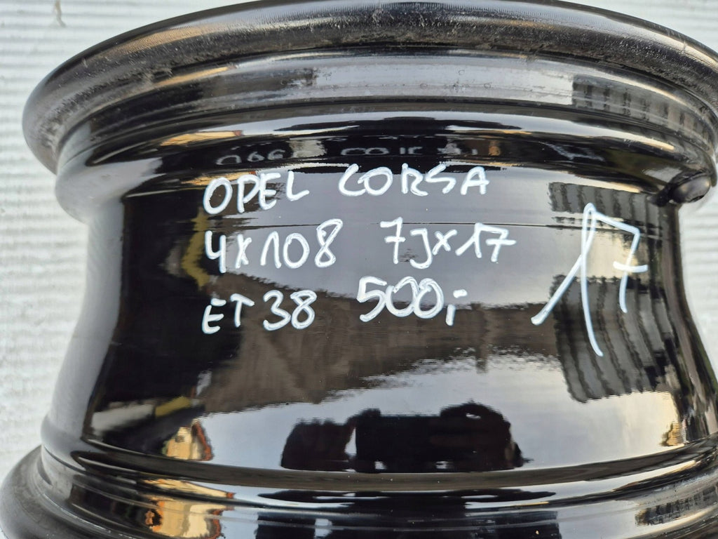 1x Alufelge 17 Zoll 7.0" 4x108 38ET Glanz Schwarz 39182183 Opel Corsa F FEL1168774071jb