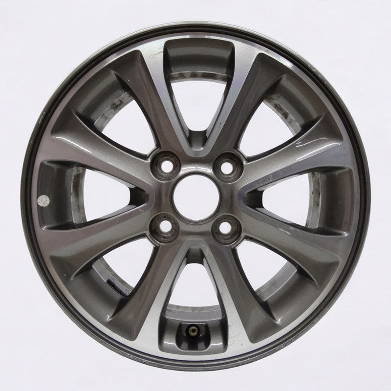 1x Alufelge 14 Zoll 5.5" 4x100 47ET Glanz Grau 52910-B9200 Hyundai I10 Rim Wheel