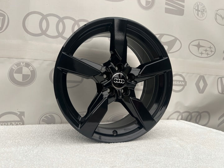 4x Alufelge 17 Zoll 7.5" 5x100 Glanz Schwarz 82A601025P Audi Rim Wheel FEL4730840552av