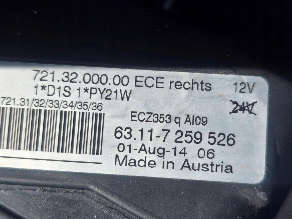 Frontscheinwerfer BMW 3 F30 F31 6311-7259526 Rechts Scheinwerfer Headlight SCH7803507884tk