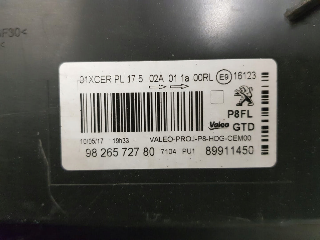 Frontscheinwerfer Peugeot II 9826572780 9826572680 LED Rechts oder Links SCH2794363078qk