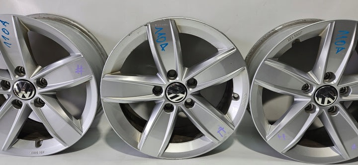 4x Alufelge 16 Zoll 6.5" 5x112 44ET Matt 5C0071496 VW Passat Touran New Beetle FEL3334799336wi
