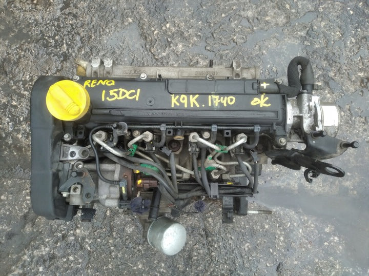 Motor Renault I K9K1740 1.5 DCI 64PS 47kW Diesel Engine Unkomplett MOT9126384419nj