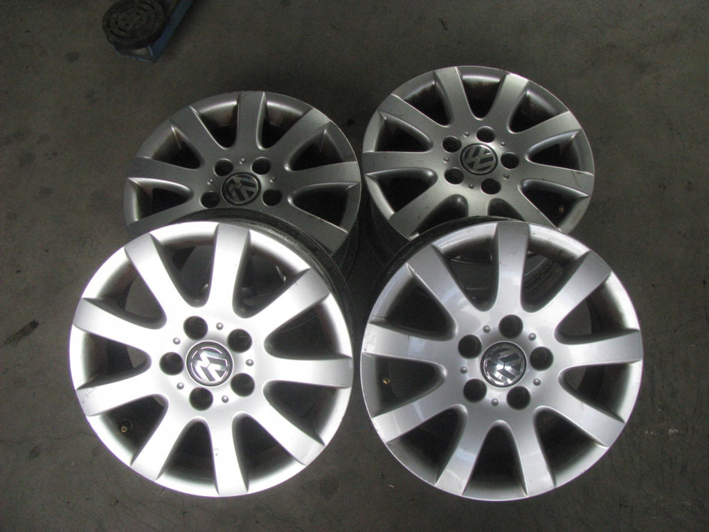 4x Alufelge 15 Zoll 6.5" 5x112 50ET Glanz Silber 1K0601025AQ VW Rim Wheel FEL1321229352qp