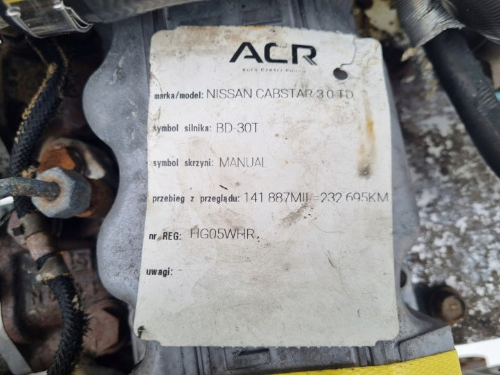 Motor Nissan Cabstar BD30TI 3.0 105PS 77kW 232TKm 1996 Diesel Engine Komplett MOT1243988262gf