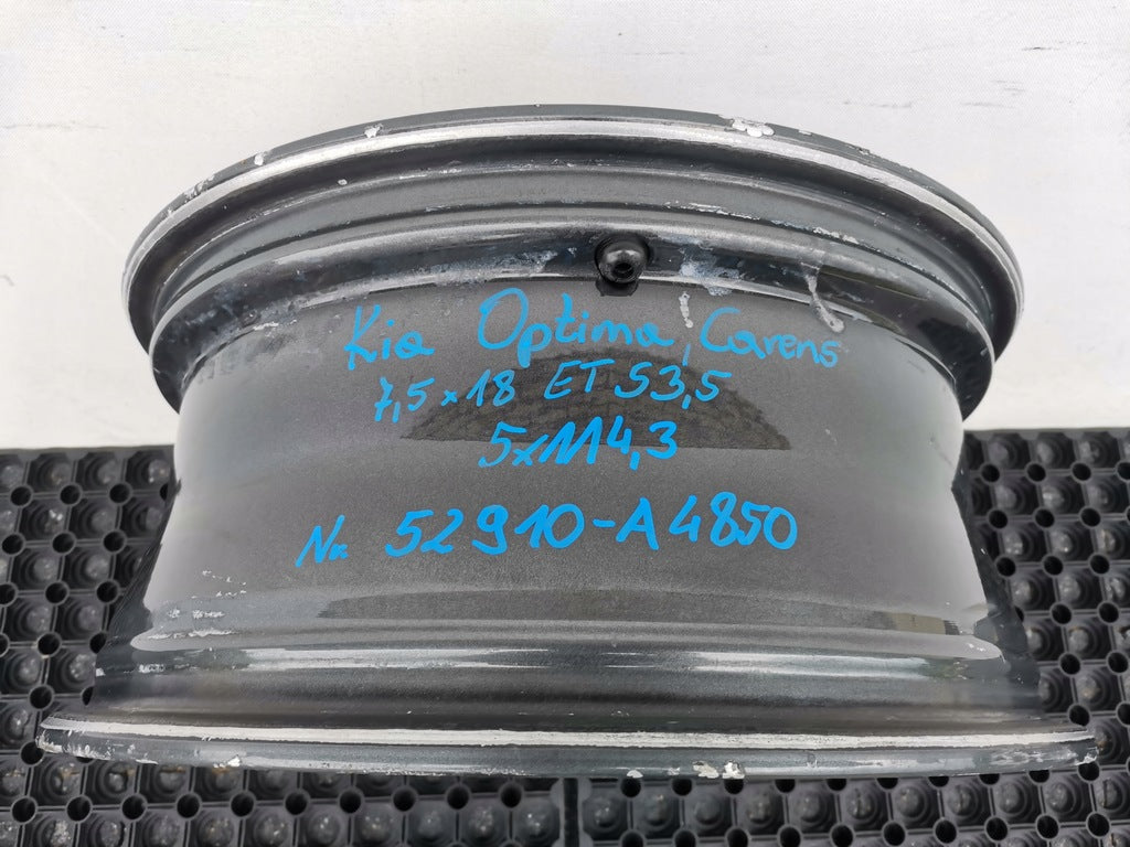 1x Alufelge 18 Zoll 7.5" 5x114.3 53ET 52910-A4850 Kia Optima Carens Rim Wheel FEL9619948102mp
