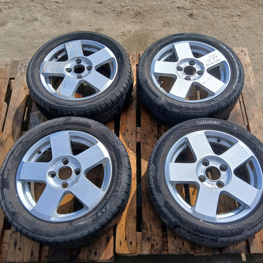 4x Alufelge 15 Zoll 6.0" 4x108 52 5ET Silber Ford Fiesta I Rim Wheel FEL8828153407ho